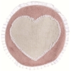 Kép 1/2 - Kör alakú szíves fodros kádkilépő - rózsaszín